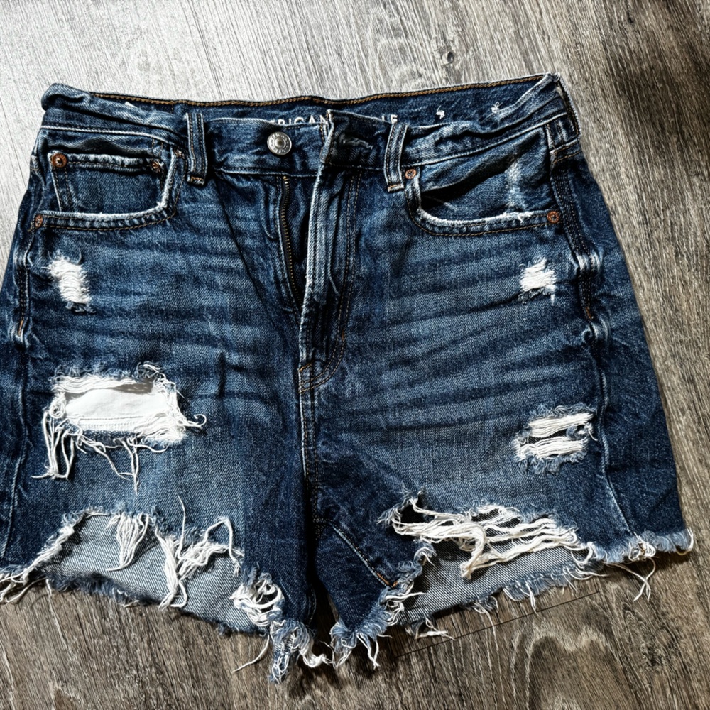 Distressed Denim Shorts
